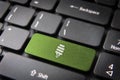Green energy keyboard key, eco concept