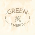 green energy label. Vector illustration decorative design