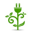 Green Energy Plant Symbol