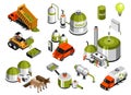 Green Energy Production Isometric Set