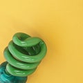 Green Energy Saving Light Bulb Royalty Free Stock Photo