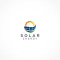 Green energy Solar penal Logo Template Royalty Free Stock Photo