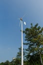 Green Energy Wind Turbine in running. Royalty Free Stock Photo