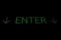 Green enter sign with arrows Royalty Free Stock Photo