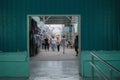 The green entrance doors to the green bazar, zelyony market