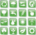 green environment icon set Royalty Free Stock Photo