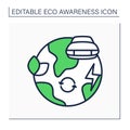 Green environment line icon