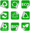 Green environment and recycle icons