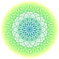 Green ethnic mandala.