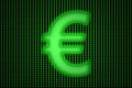 Green euro sign