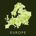 Green Europe map