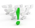Green exclamation mark Royalty Free Stock Photo