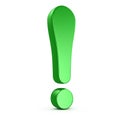 Green exclamation mark Royalty Free Stock Photo