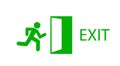 Green exit emergency sign Royalty Free Stock Photo