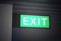Green exit sign