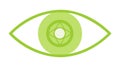 Green Eye Icon, Vision Data Analytics Symbol, vector design Generative AI Royalty Free Stock Photo