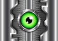 Green eye safety and security mechanism of technology futuristic digital concept .Abstract background Royalty Free Stock Photo