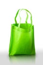 Green fabric bag, Isolated Royalty Free Stock Photo