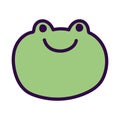 Green face frog farm cartoon animal