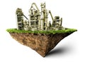 Green factory 3D illustration