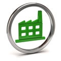 Green factory icon