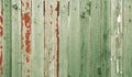 Green Faded Wooden Fence. Old Weathered Wood Planks. Art texture Royalty Free Stock Photo