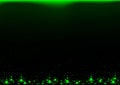 Green Falling Neon Balls Background