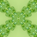 Green fancy abstract ribbon texture. Simple background illustration.