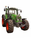 Green farm tractor
