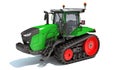 Green Farm Tractor 3D rendering Royalty Free Stock Photo