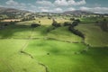 Green Farming Hills in Wales, UK Royalty Free Stock Photo