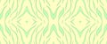 Green Fashion Exotic Border. Seamless Watercolour Zebra Skin Print.