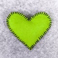 Green felt heart Royalty Free Stock Photo