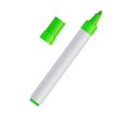 Green felt-tip pen on white background Royalty Free Stock Photo