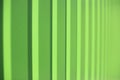 Green fence. Ribbed metal. Light green background Royalty Free Stock Photo