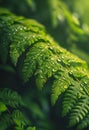 Fern Leaf With Water Drops