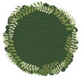 Green fern leaves wreath banner for decoration on nature and organic life style.