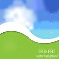 Green field background vector Royalty Free Stock Photo