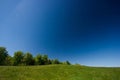 Green field and blue sky Royalty Free Stock Photo