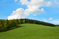 Green Field and forest Hill Royalty Free Stock Photo