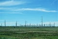 Transmission lines across the american heartland Royalty Free Stock Photo