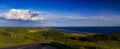 Dorset countryside overlooking Portland and the Fleet Royalty Free Stock Photo