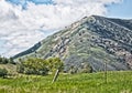 Figueroa Mountain Los Padres National  Forest view rusty fence Royalty Free Stock Photo