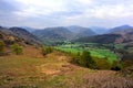 The green fields of Rosthwaite Royalty Free Stock Photo