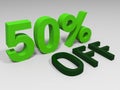Green fifty percent Royalty Free Stock Photo