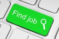 Green find job button Royalty Free Stock Photo