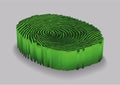 Green Fingerprint. Design background. Royalty Free Stock Photo