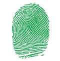 Green Fingerprint Illustration Royalty Free Stock Photo