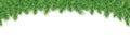 Green fir branch border. Christmas garland frame. Holiday long banner. Festive winter decor. Season greeting ornament