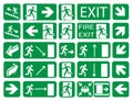 Green fire safety sign. Vector illustration Royalty Free Stock Photo